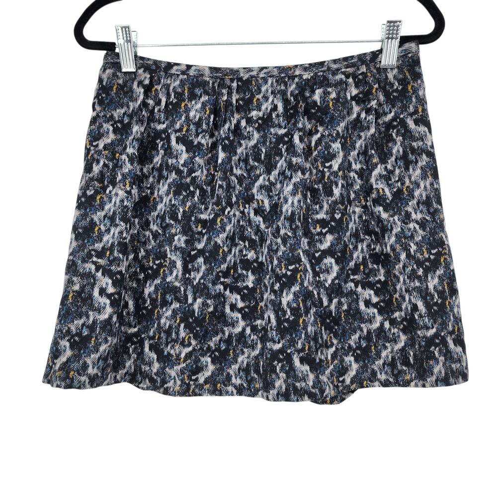 Theory Lilory W Caligula 100% Silk Mini Skirt Pleated Multicolor Size 0